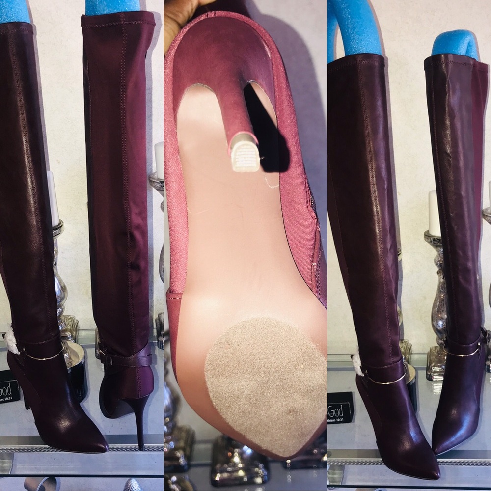 Bordeaux over the knee Boots